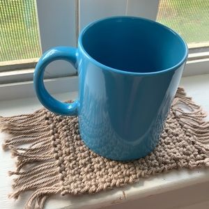 2 pack of hand crocheted taupe mug rug coasters